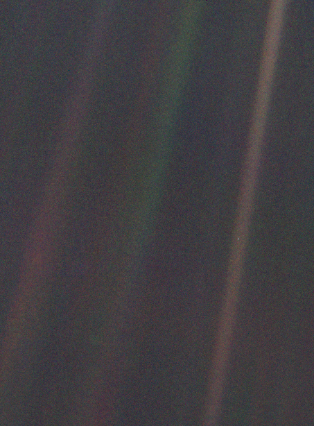 Voyager pale blue dot photo