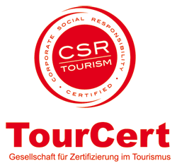 English: TourCert Logo