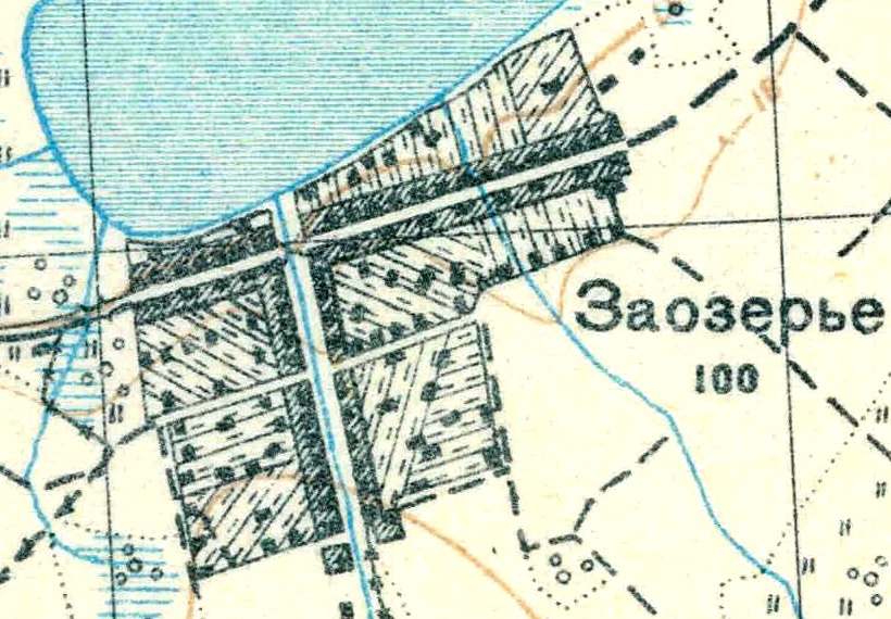 План деревни Заозерье. 1931 год