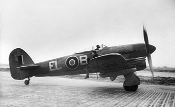 Hawker Typhoon Mk.Ib from 181 Sqn loaded with rocket projectiles and fuel tanks. Hawker Typhoon Mk IB loaded with rocket projectiles and fuel tanks.jpg