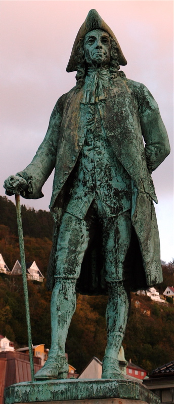 Statue of Holberg in Bergen, Norway