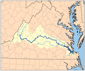 James River watershed