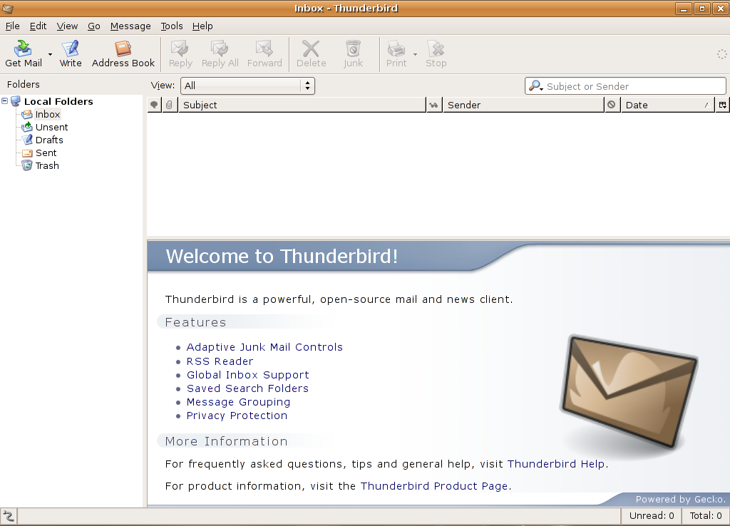 Thunderbird Email Client Vista