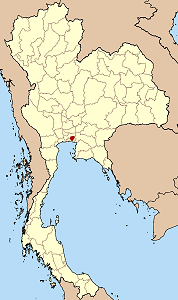 Map of Thailand highlighting the location of the proposed province