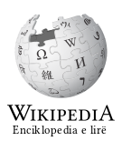 Logo-ul Wikipedia în albaneză