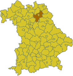 Poziția regiunii Districtul rural Bayreuth (Bayreuth)