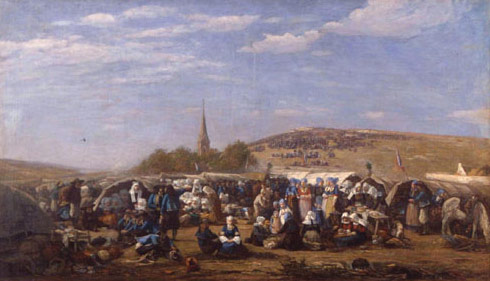 Eugène Boudin - Le pardon à Sainte-Anne-la-Palud (Finistère) vers 1858