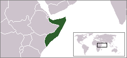 Location of Somalia