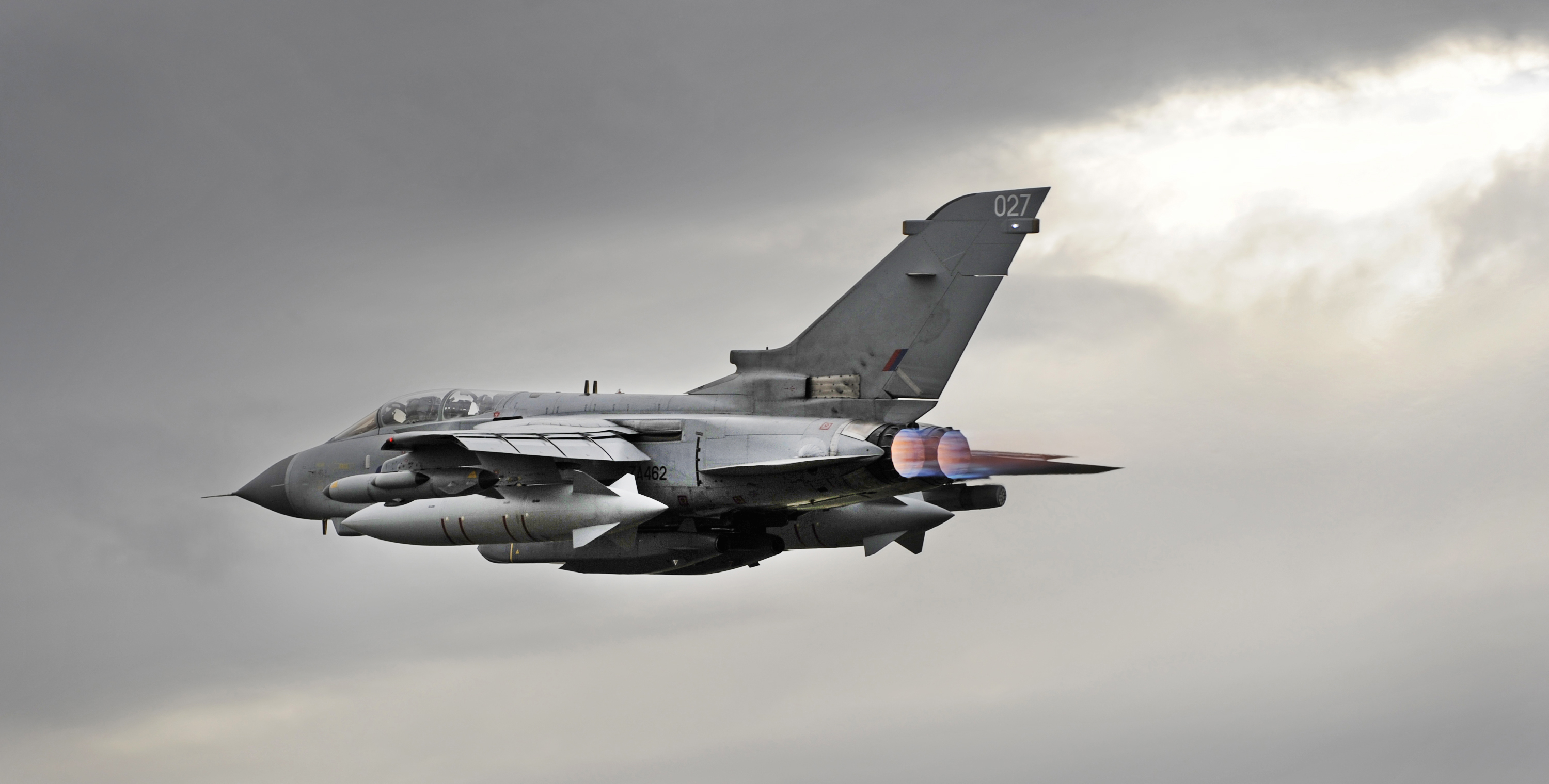  Royal Air Force Tornado GR4 aircraft leaves RAF Marham for operations overseas.