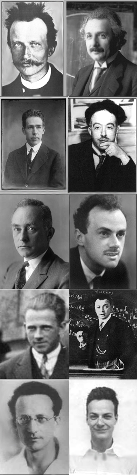 Left to right: Max Planck, Albert Einstein, Ni...