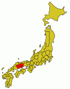 Map of Japanese provinces with Kibi highlighted