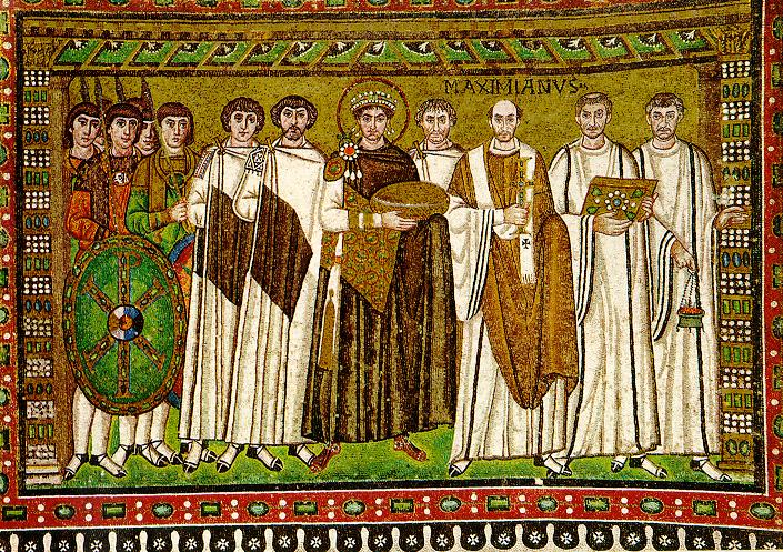 The Emperor Justinian and his retinue.