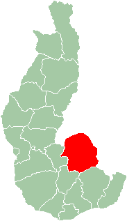 Map of former Toliara Province showing the location of Betroka (red).