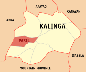 Bản đồ Kalinga với vị trí của Pasil