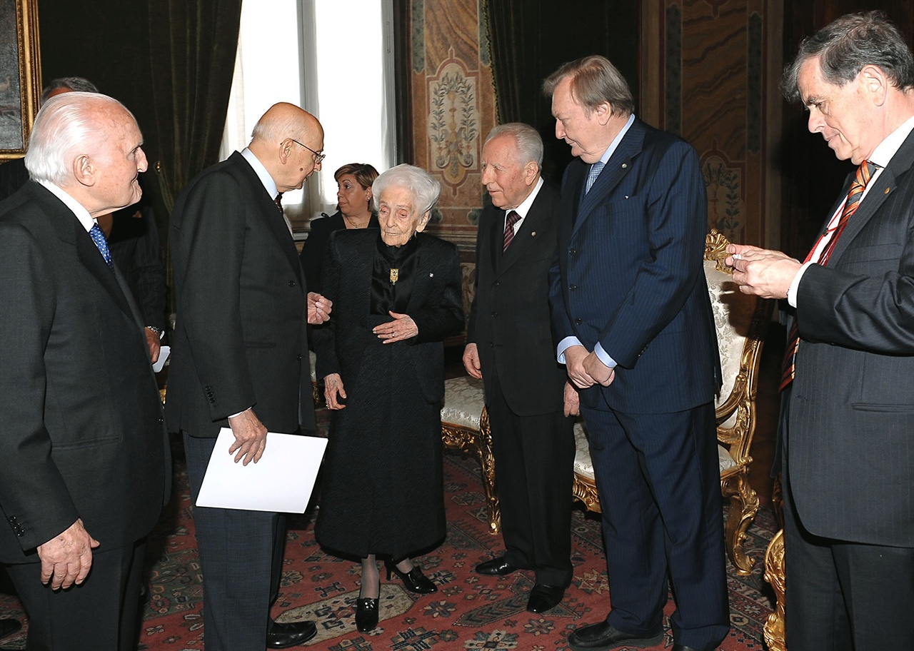 Giorgio Napolitano con Rita Levi Montalcini, O...