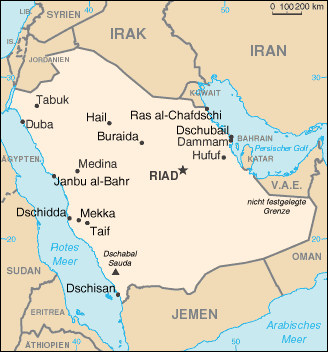 Karte Saudi-Arabien