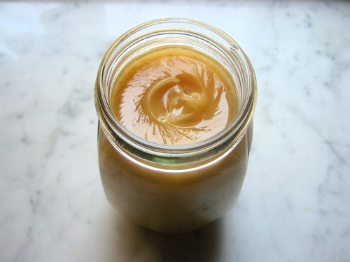 Honey (Italian-miele) in a jar