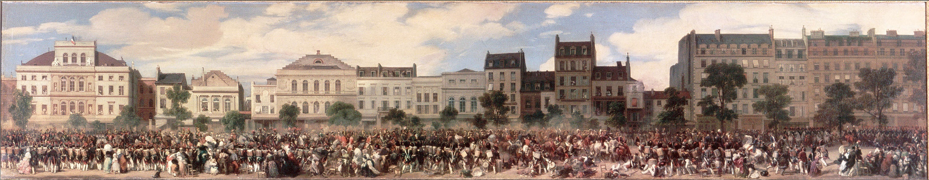 Attack of Fieschi, 28 July 1835. (By Eugène Lami, 1845. Versailles).