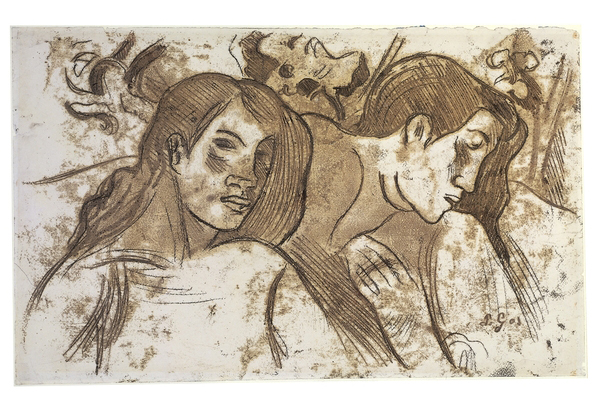 Two Marquesans monotype Gauguin