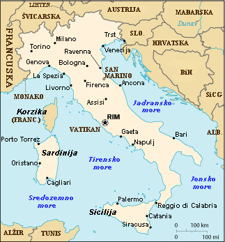 italija mapa gradova Italija   Južna Europa italija mapa gradova