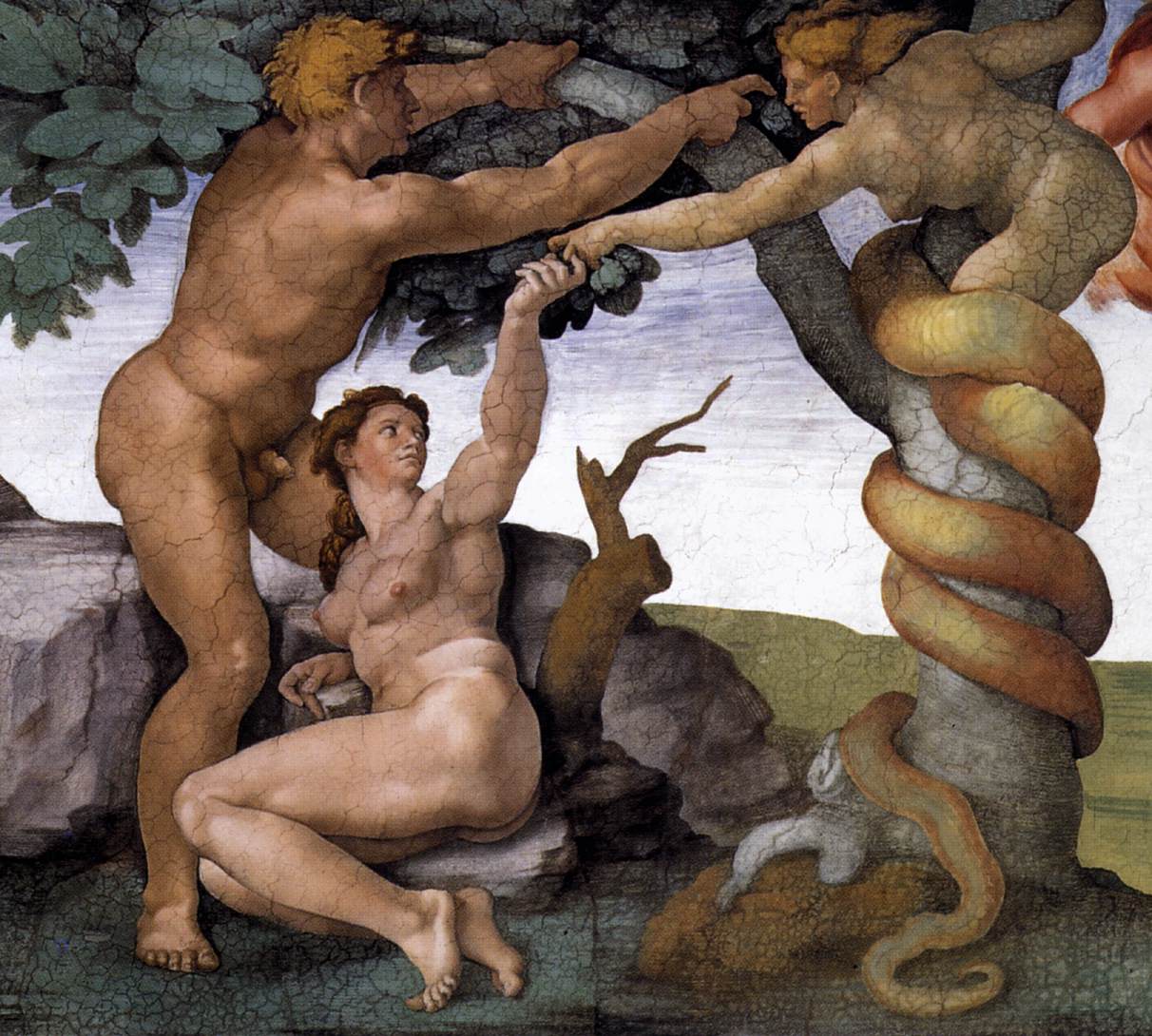 Fall and Expulsion from the Garden of Eden, by Michelangelo
