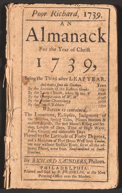 Poor Richard Almanack 1739.jpg