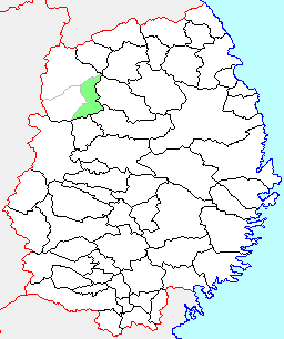 西根町の県内位置図