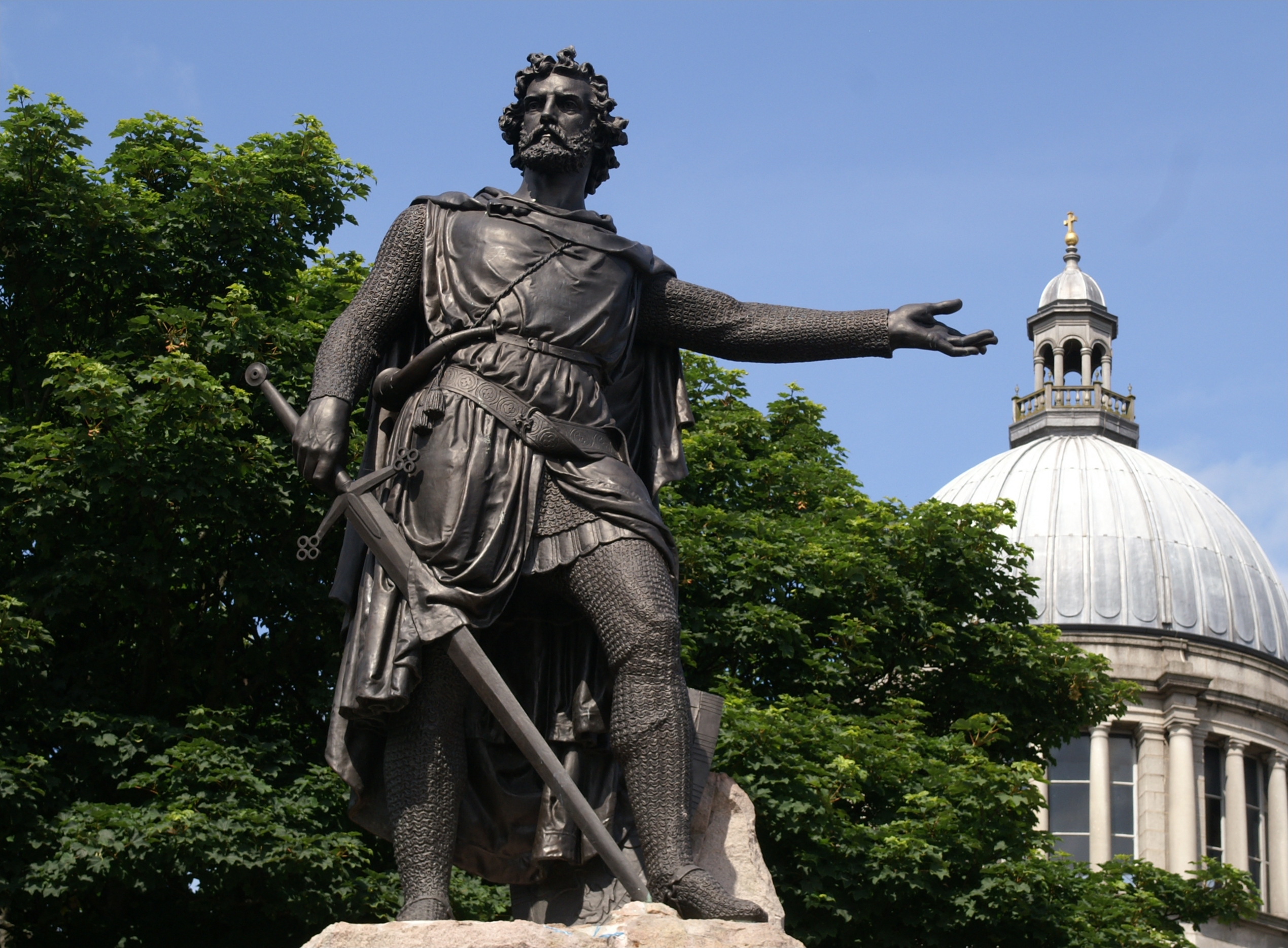 los mejores guerreros medievales William_Wallace_Statue_,_Aberdeen2