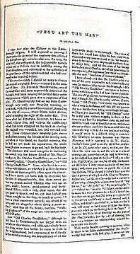 Первая страница рассказа из журнала Godey's Lady's Book (Филадельфия, ноябрь 1844), в котором он был впервые опубликован