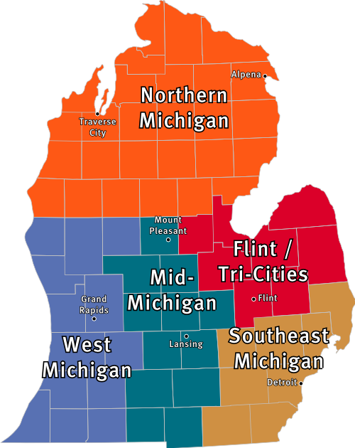 FileLower Peninsula of Michigan map.png Wikimedia Commons