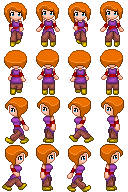 Orange haired girl sprite