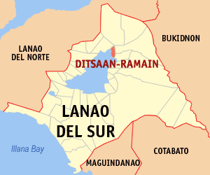 Mapa han Lanao del Sur nga nagpapakita kon hain nahamutang an Ditsaan-Ramain