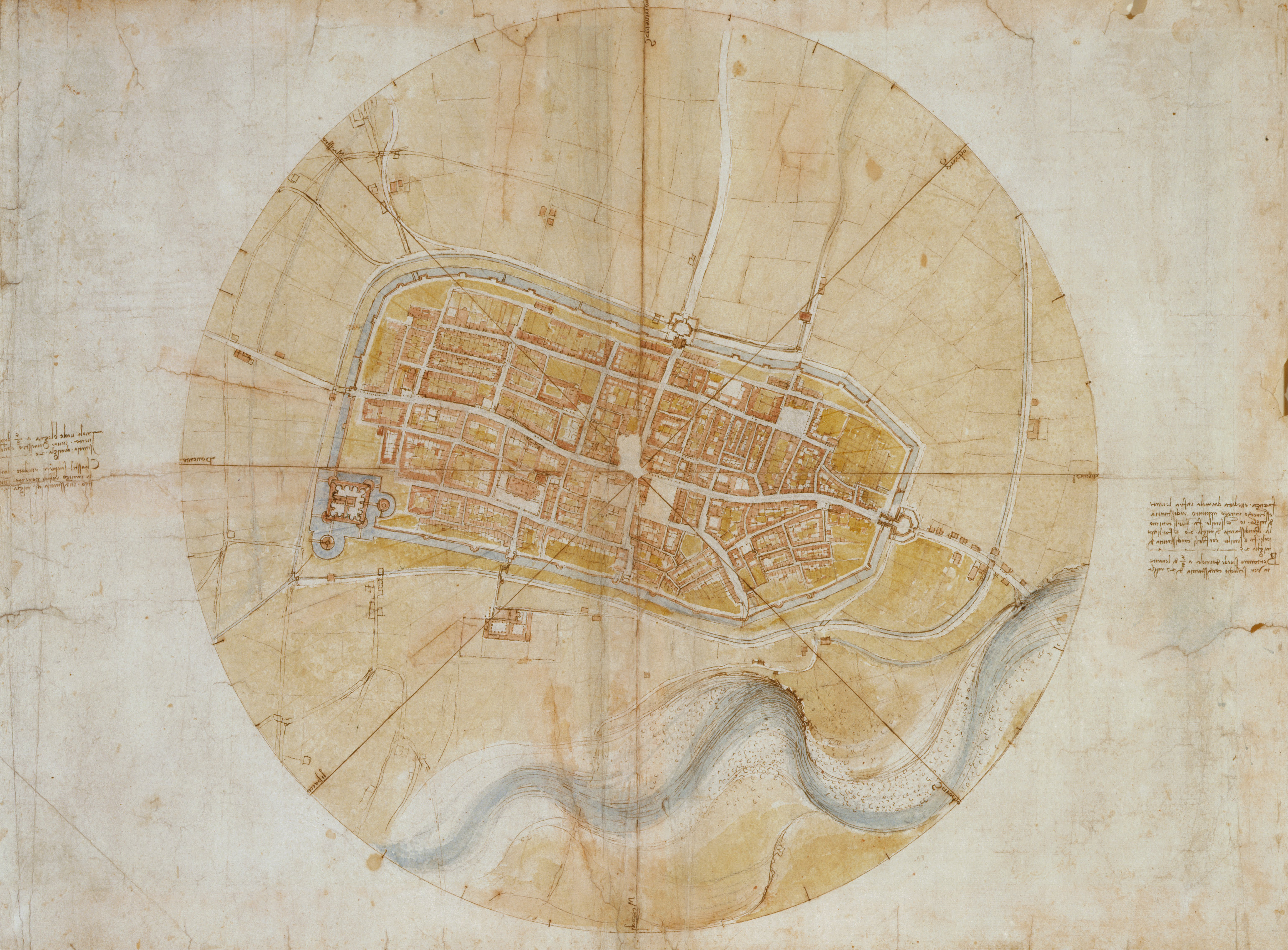 Leonardo da Vinci - Plan of Imola - Google Art Project.jpg