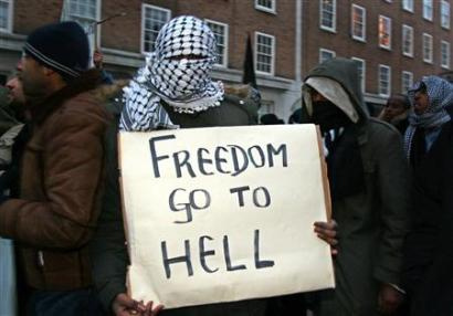 "Freedom go to hell"