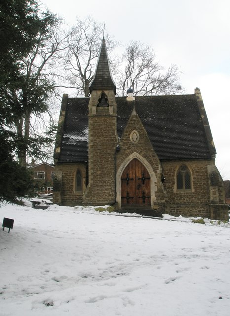 English Country Church in the snow