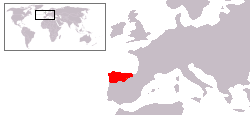 Localizare în nordul Spaniei