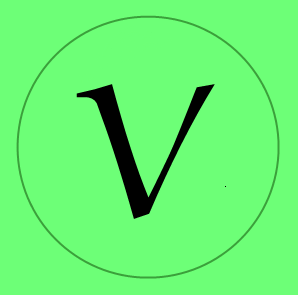 "V" icon as as symbol for vegetarian...