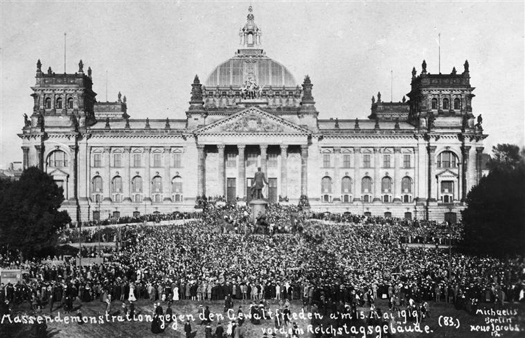 File:Mass demonstration in front of the Reichstag against the Treaty of Versailles.jpg
