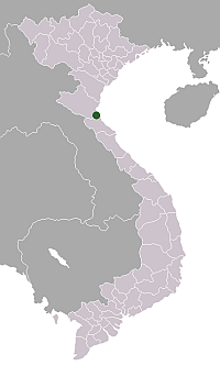 Localização da cidade de Vinh, na região central do Vietname.
