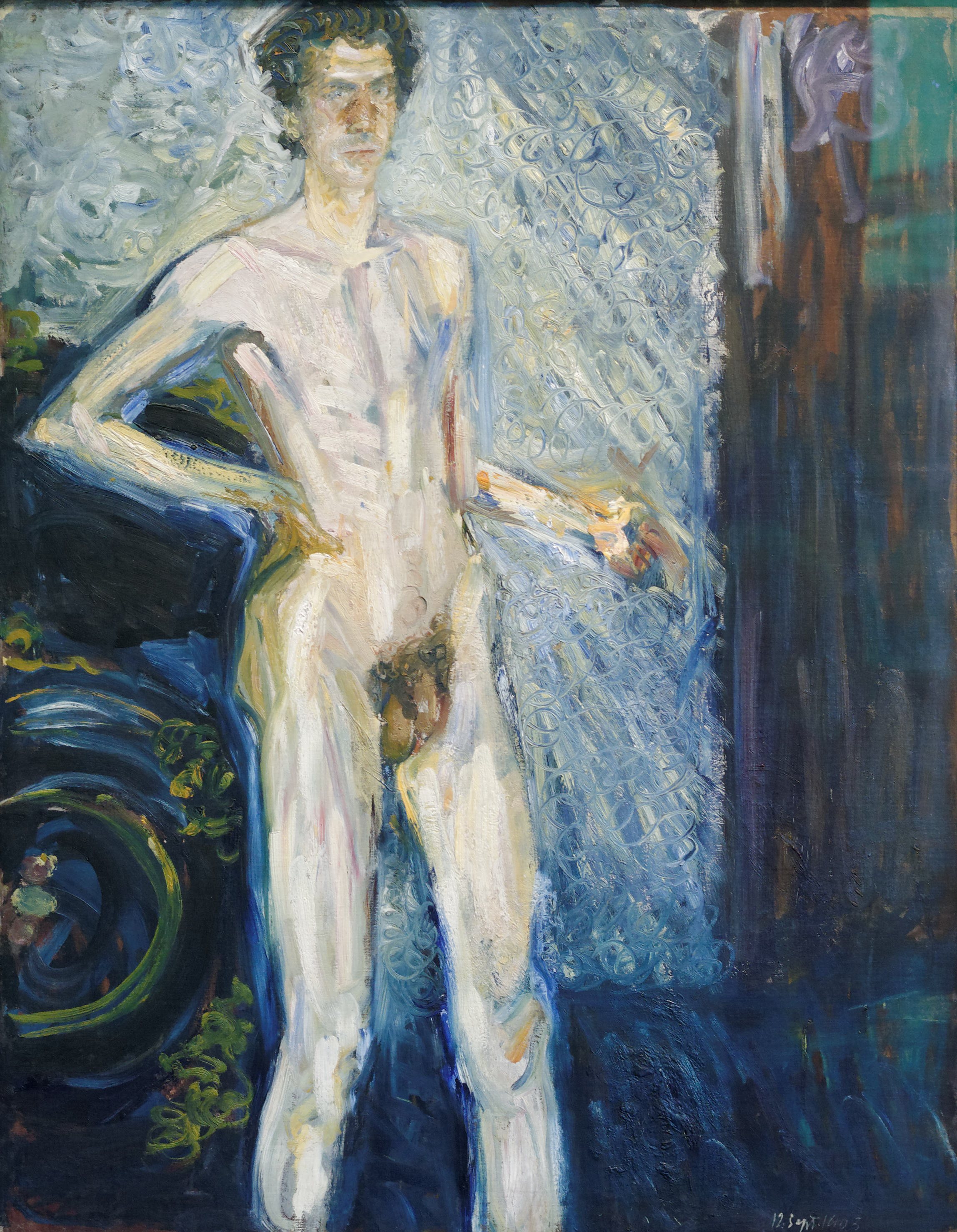 Nude self portrait by Richard Gerstl, 1908 (Wikimedia Commons)
