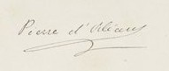 Signature de Pierre d’Orléans