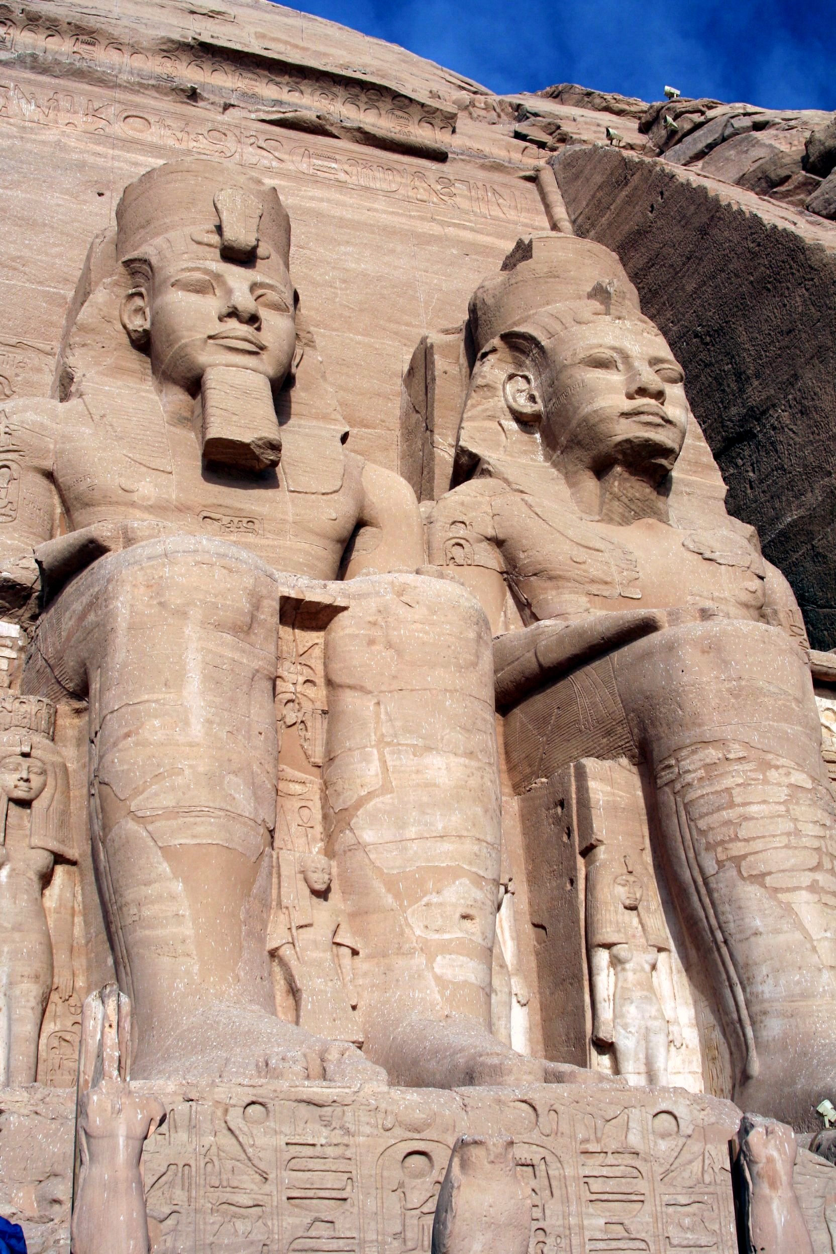 Abu Simbel in the heart of Nubia, the Temple of Rameses II.