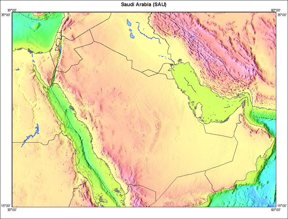 Image:Saudia Arabia topographic map