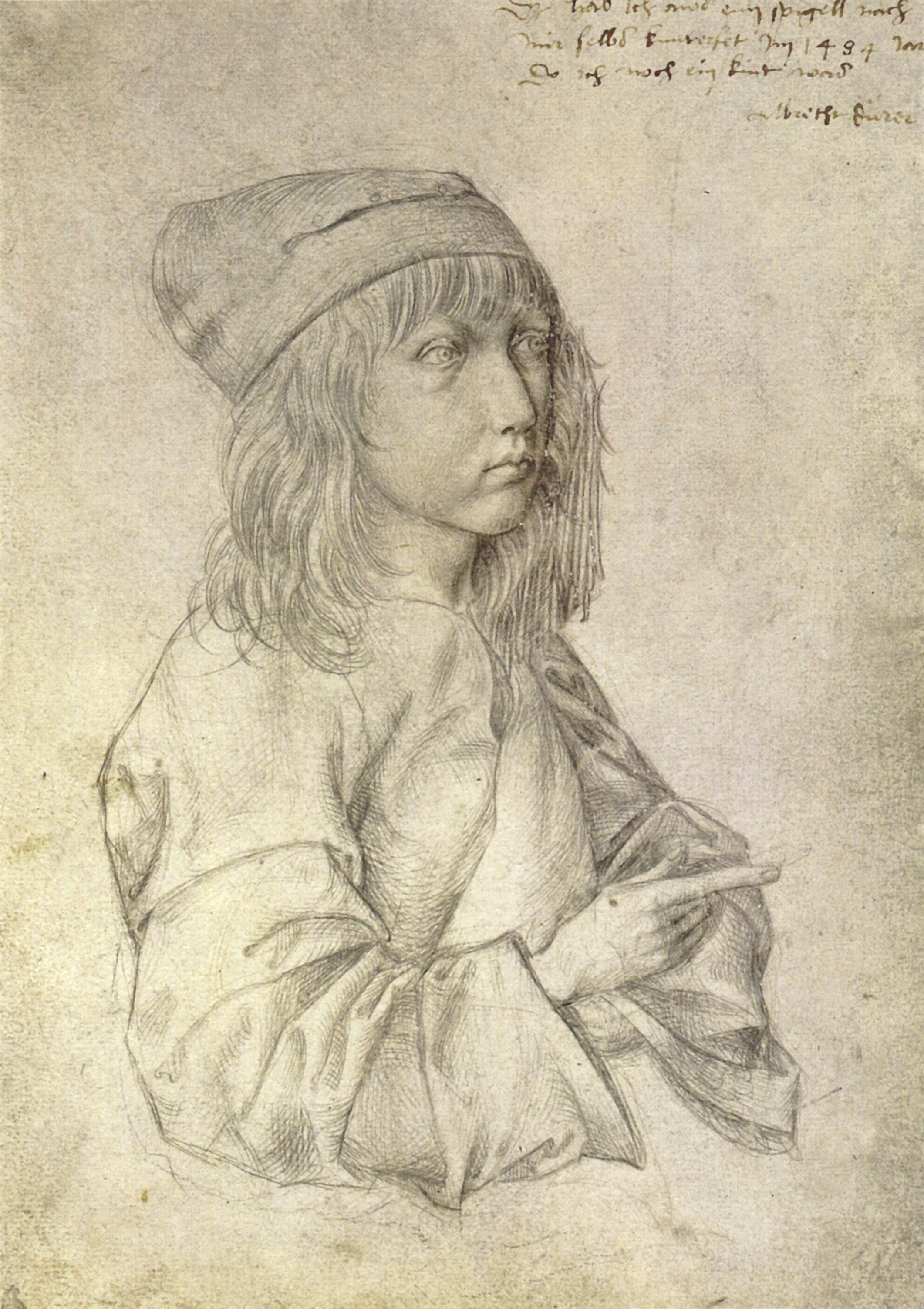 Durer self-portrait at the age of thirteen.