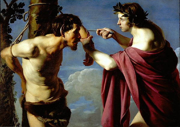 Apollo and Marsyas By Bartolomeo Manfredi (1582–1622)
