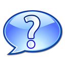 Image of a question mark in a speech bubble.