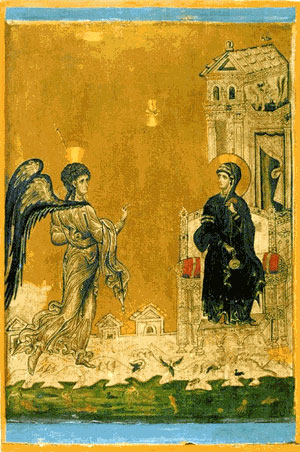 Annunciation. Byzantyne icon fom St. Catheryne...