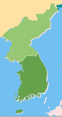 Korean Peninsula, showing North and South Kore...