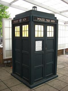 English: The current TARDIS seen at BBC TV Cen...