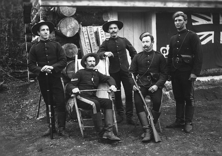 North West Mounted Police at Pleasant Camp 1898